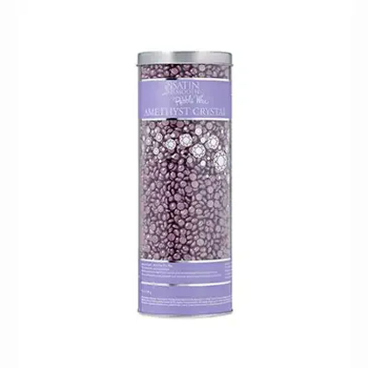 SATIN SMOOTH PEBBLE WAX AMETHYST CRYSTAL 23 OZ
