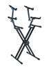 Quick Lok Professional Double Braced Triple Tier X Keyboard Stand