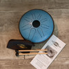 Idiopan Lunabell 8-Inch Tunable Steel Tongue Drum Chakra Tuning - Blue Lotus