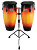 Tycoon Supremo Sunburst Series Congas, 11" & 12" w/ Stand