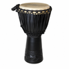 Open box X8 Drums Black Stallion Pro 10-inch djembe front view on a white background