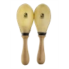 Toca T3141 medium rawhide maracas matched pair with natural rawhide shells and hardwood handles.