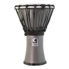 Toca Freestyle Colorsound 7 inch Matte Series djembe in Grey Skies finish with synthetic shell, rope tuning, and synthetic drumhead.