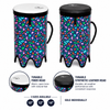 Comparison image of Toca Sympatico® Tubadora Drums in the Autumn Days finish showing the two available head options: Tunable Fiber Head and Tunable Synthetic Leather Head. Includes size options of 10-inch, 12-inch, and 14-inch drums, sold individually on a white background.