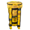 Back view of the Yellow Celestial djembe bag with adjustable backpack straps
