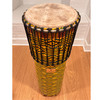 Tycoon Kente Cloth Ngoma Drum 42" West African Goat Skin Siam Oak – Open Box