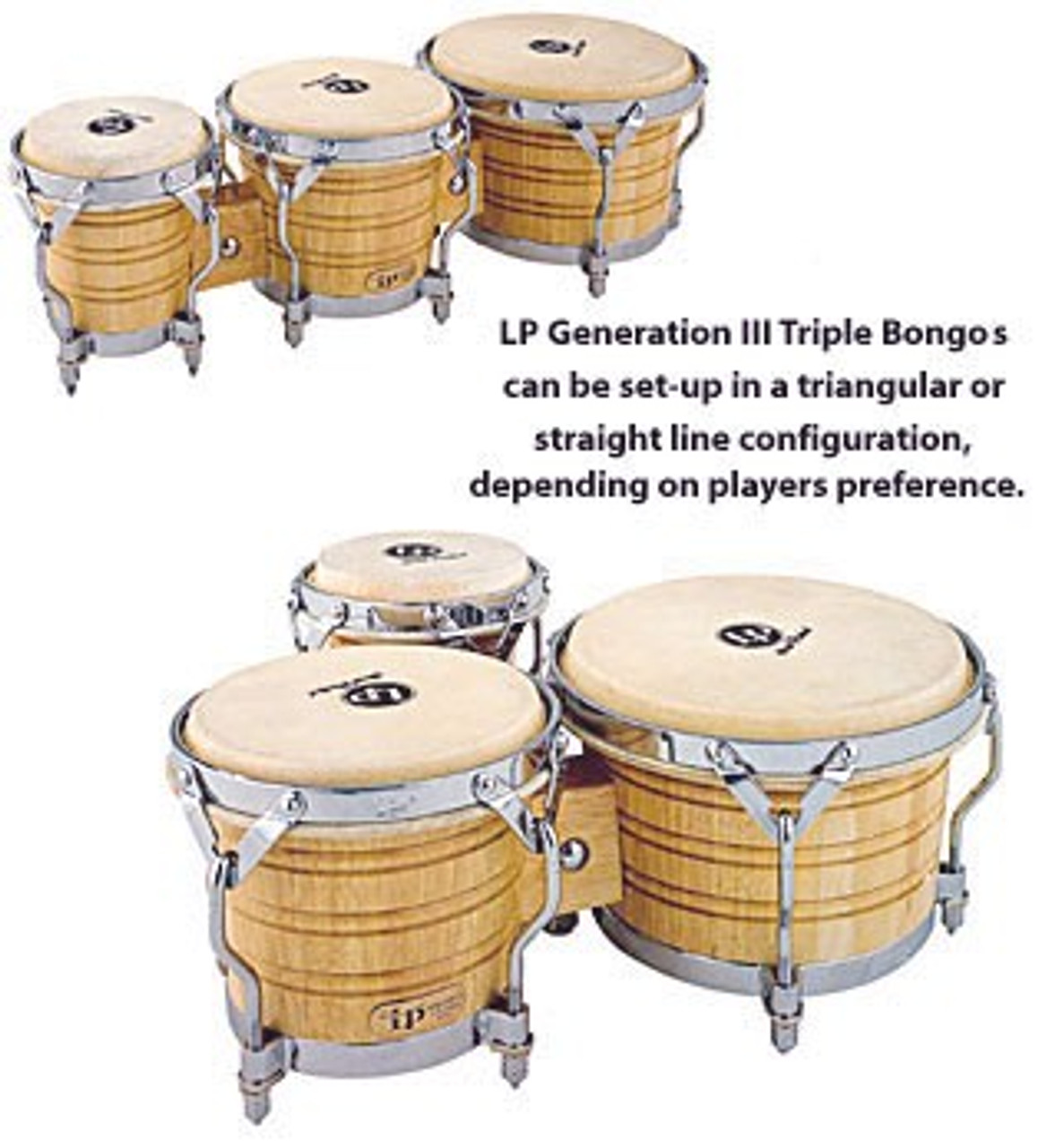 LP Generation III Triple Bongos