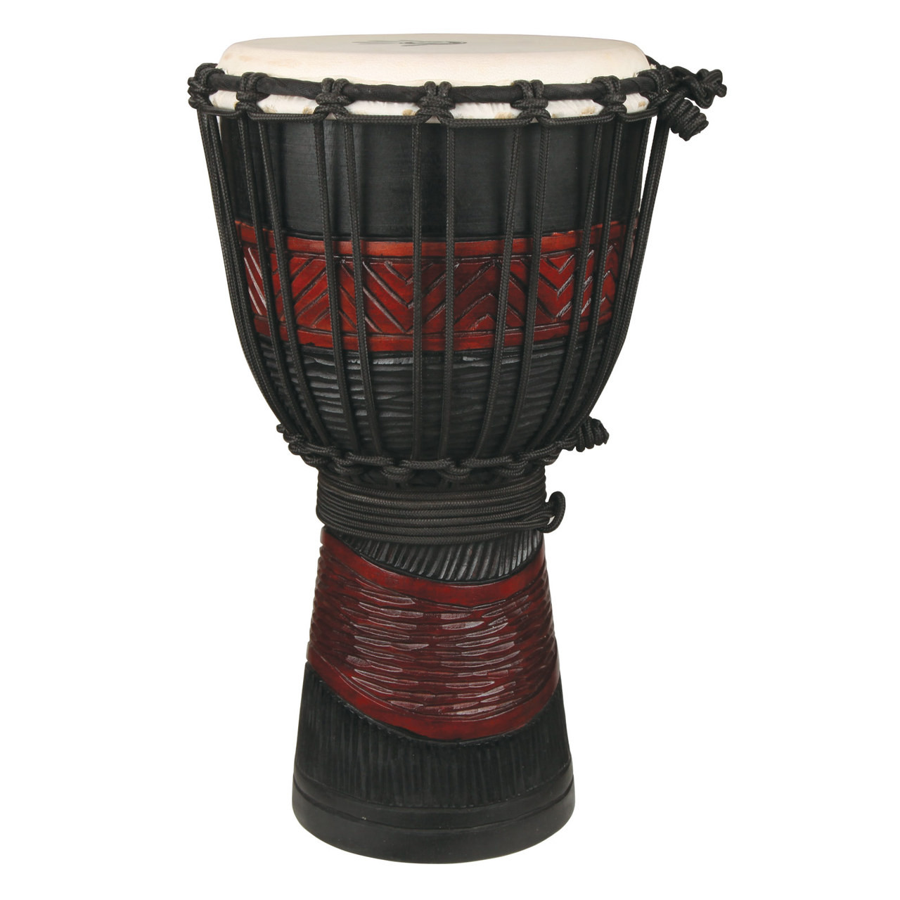 Red Black Backpacker Djembe - X8 Drums
