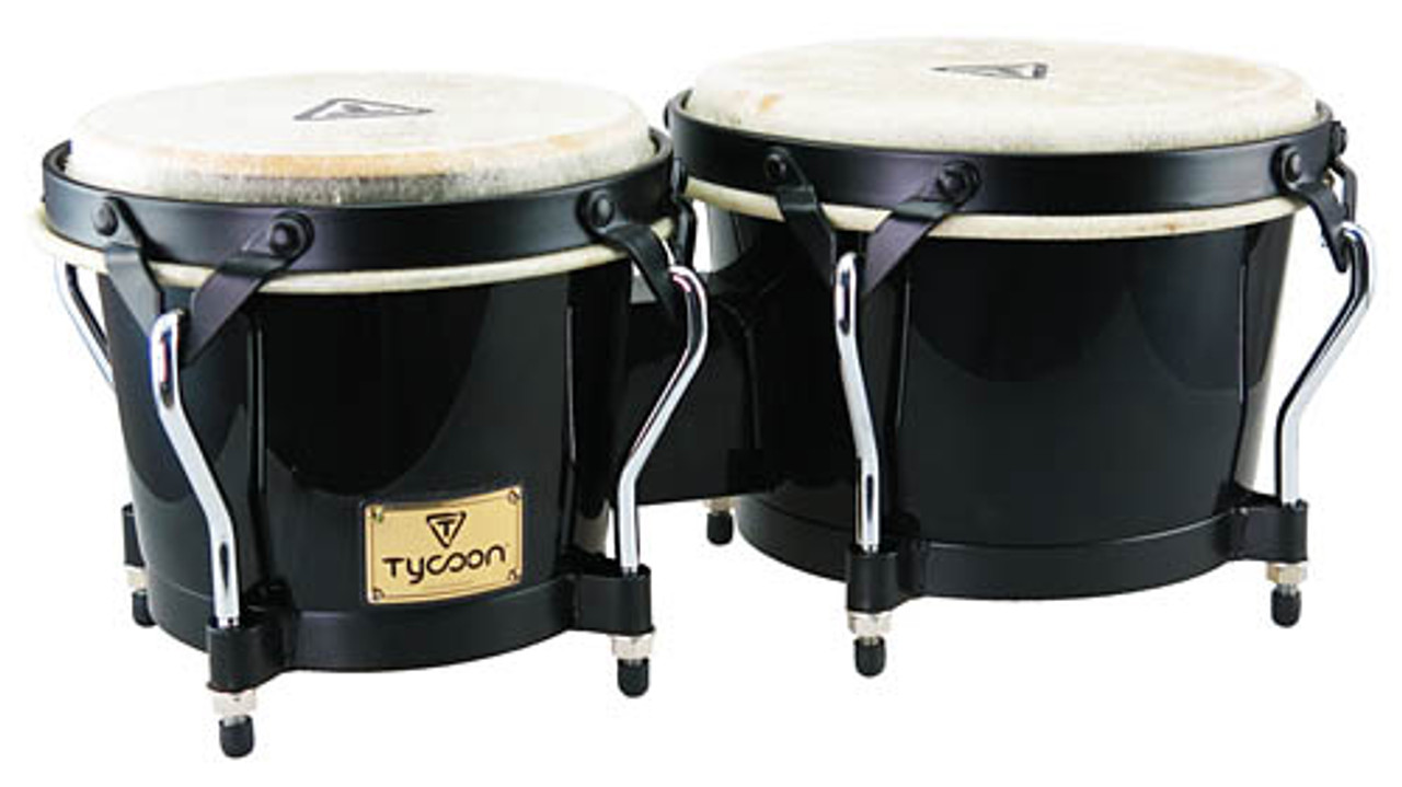 Tycoon Percussion Supremo Series Black Bongos (STB-BBK) - X8