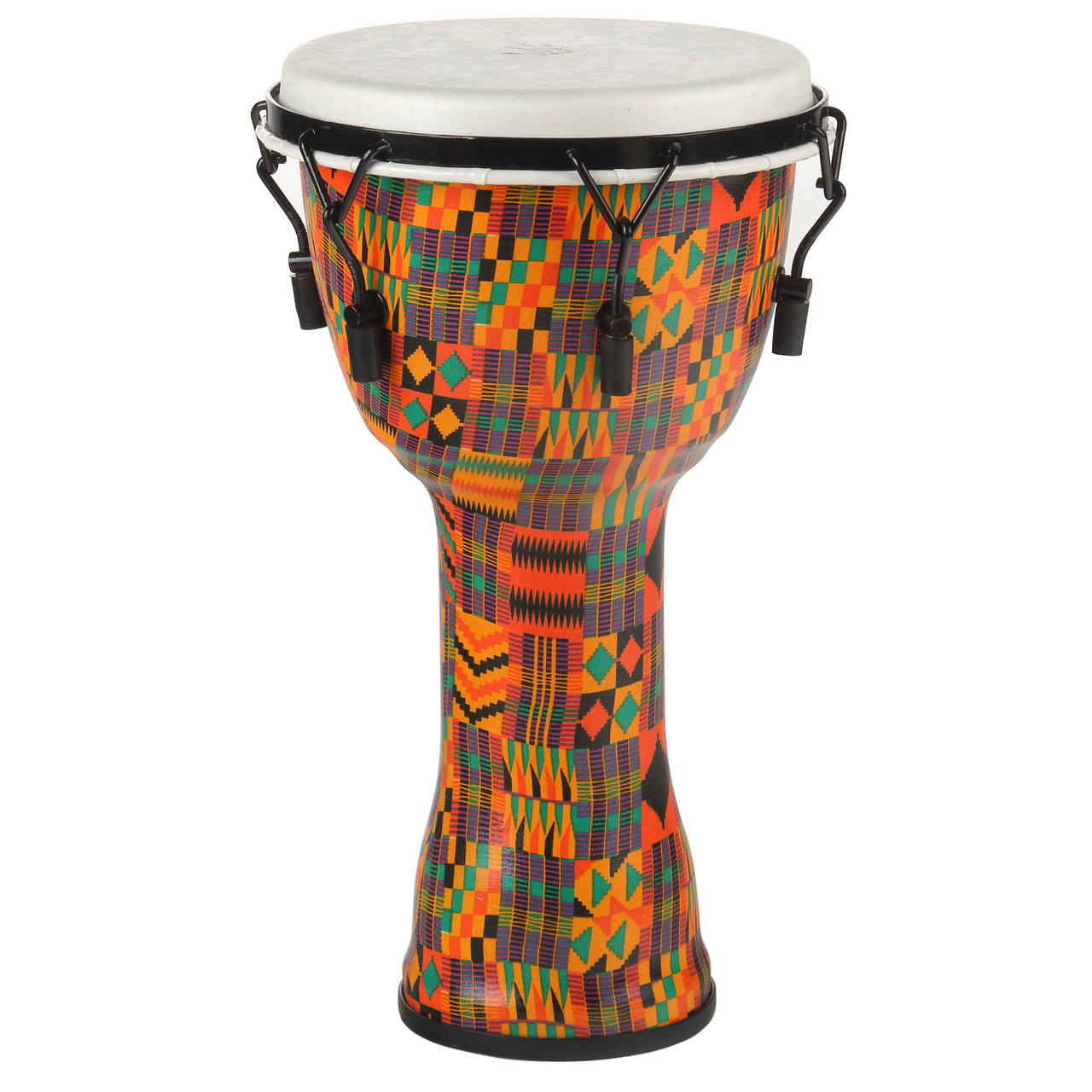 Kente Cloth Royal Djembe, Key-Tuned, Small