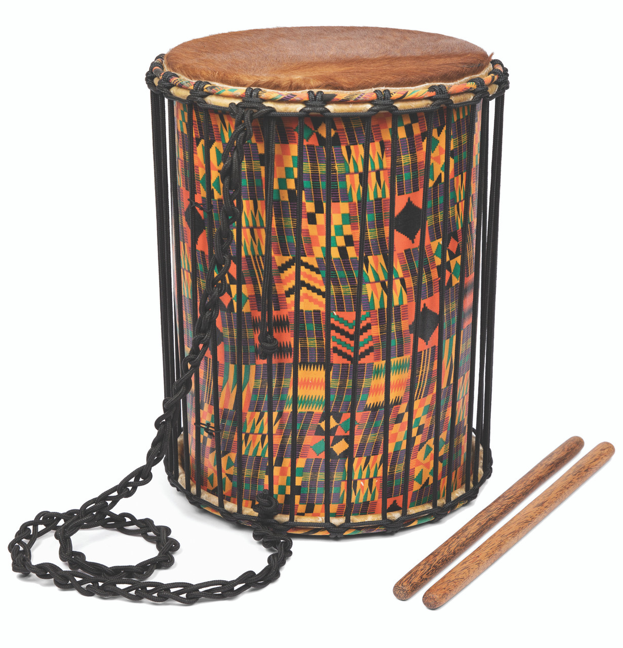 X8 Drums Dundun - Kente Cloth, Dundunba (Large) - X8 Drums