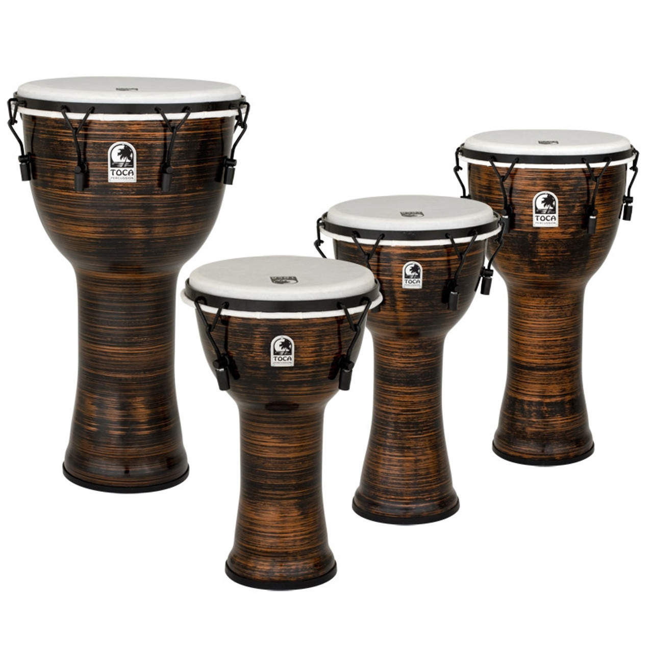 Toca Freestyle 12 in. Spun Copper Mechanically-Tuned Djembe