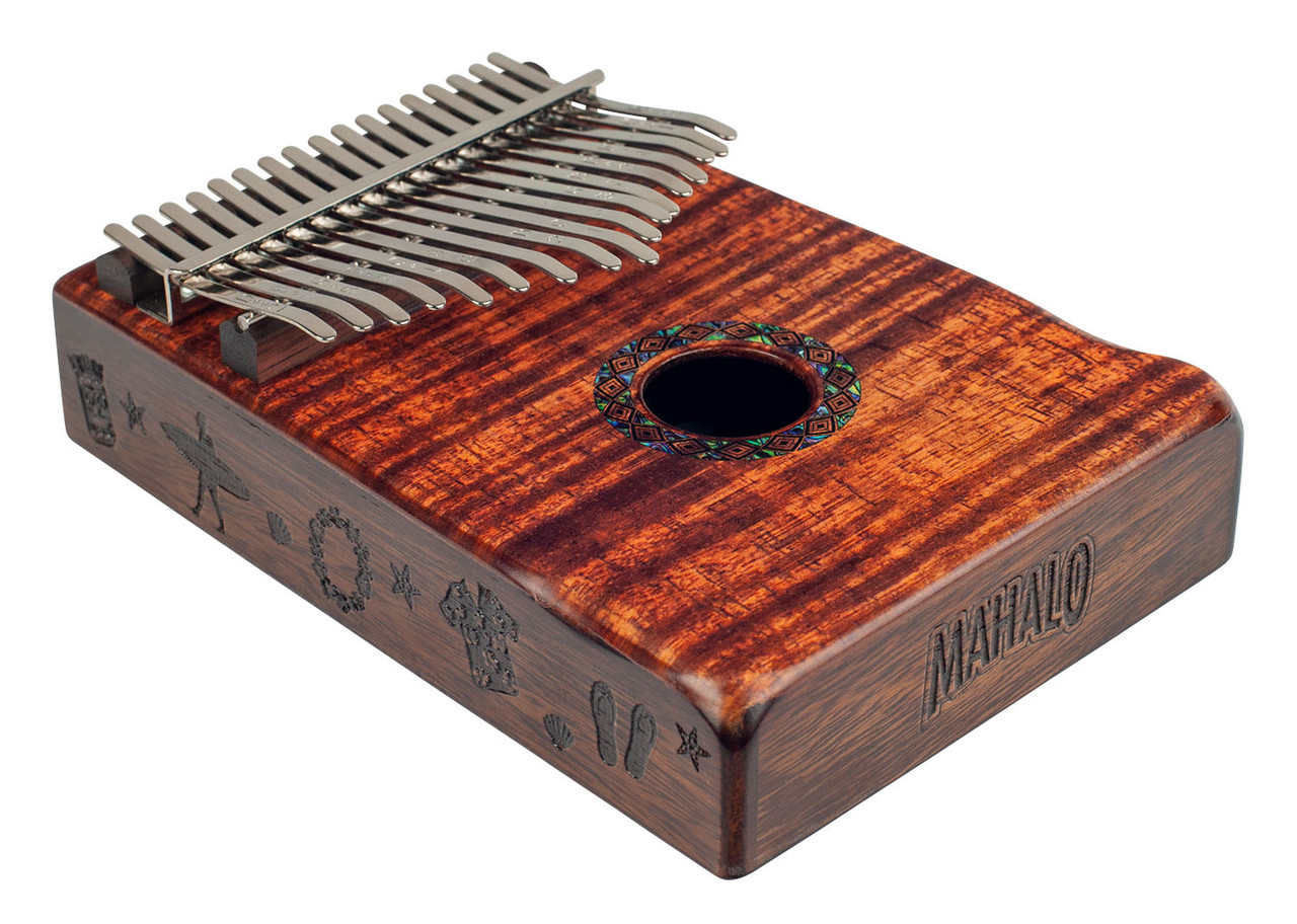 Mahalo 17-Key Kalimba Flame Koa MKA17KA - X8 Drums