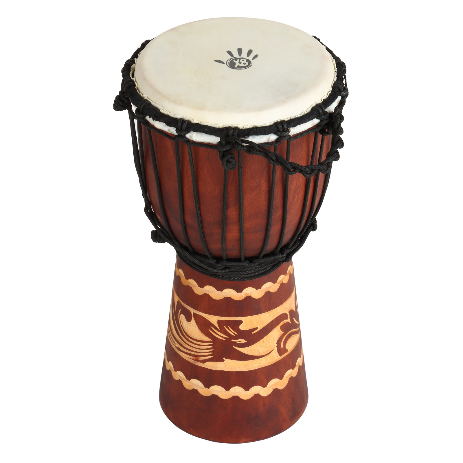 Kalimantan Djembe with Tattoo Gryphon, 20X10 Free Shipping