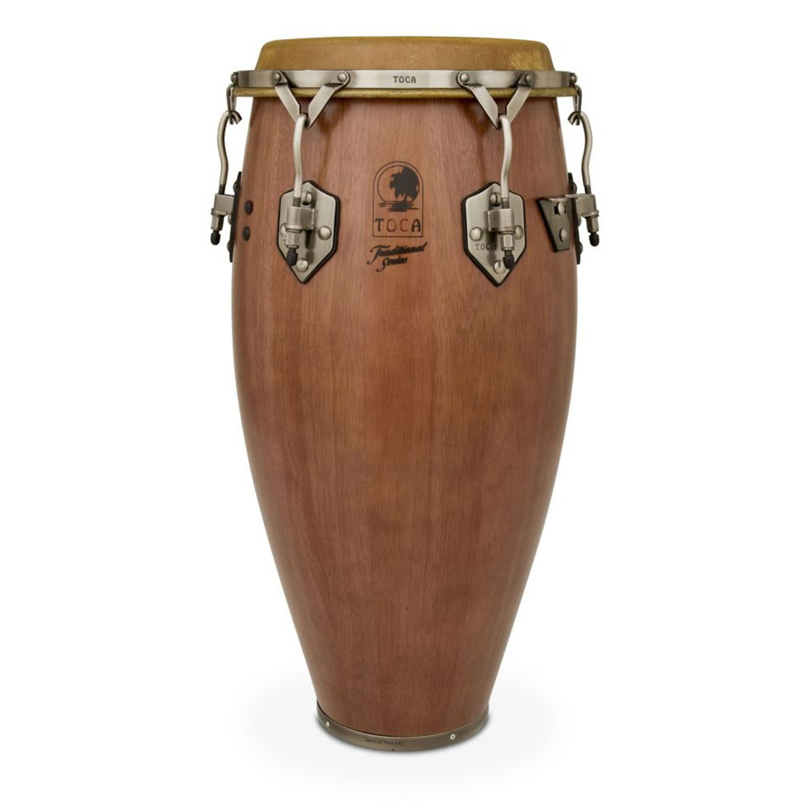 Toca Traditional 12-1/2 in. Tumba Conga Drum, Dark Walnut (3912-1/2D)