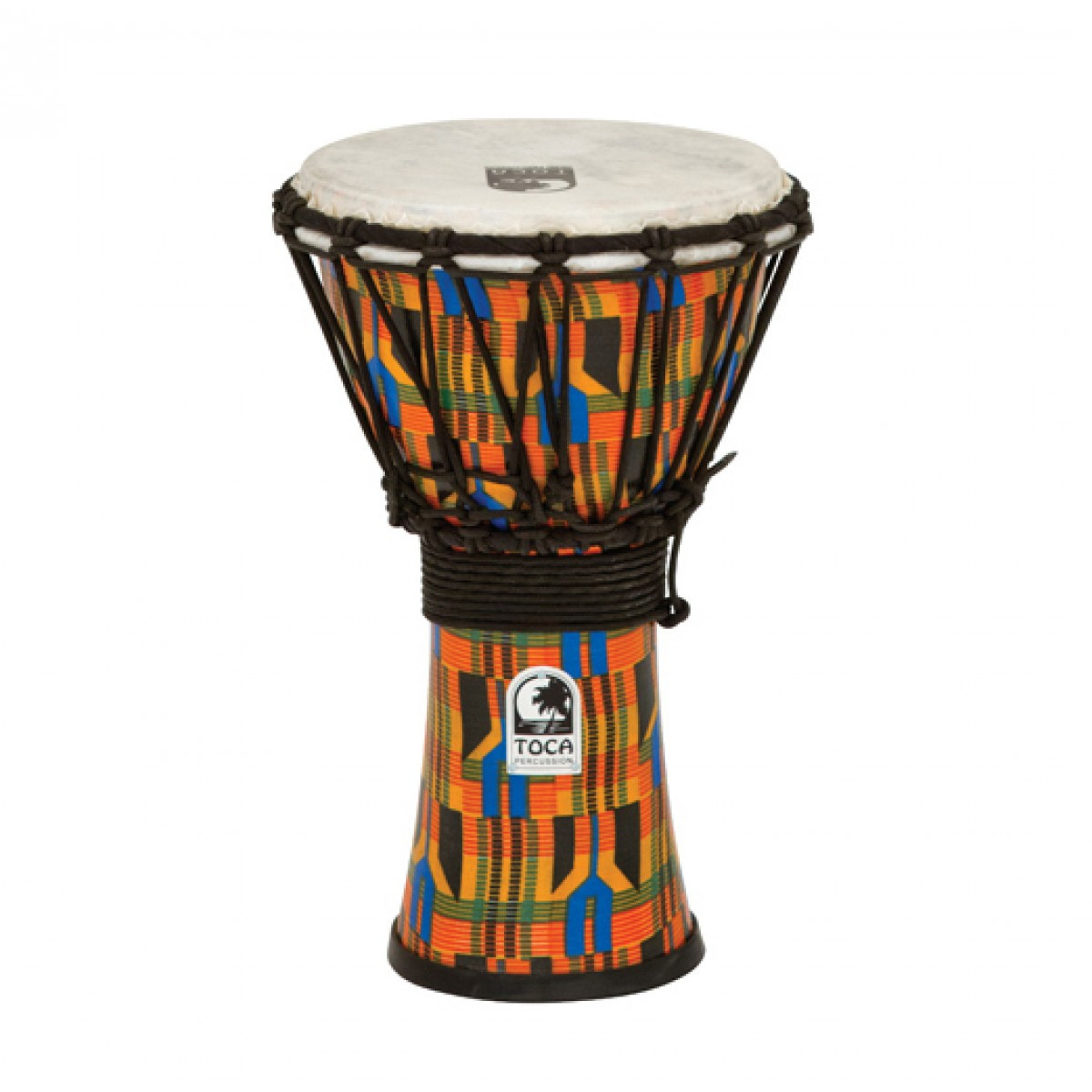 Toca Freestyle Djembe, Kente, 7" Head x 12" Tall X8 Drums