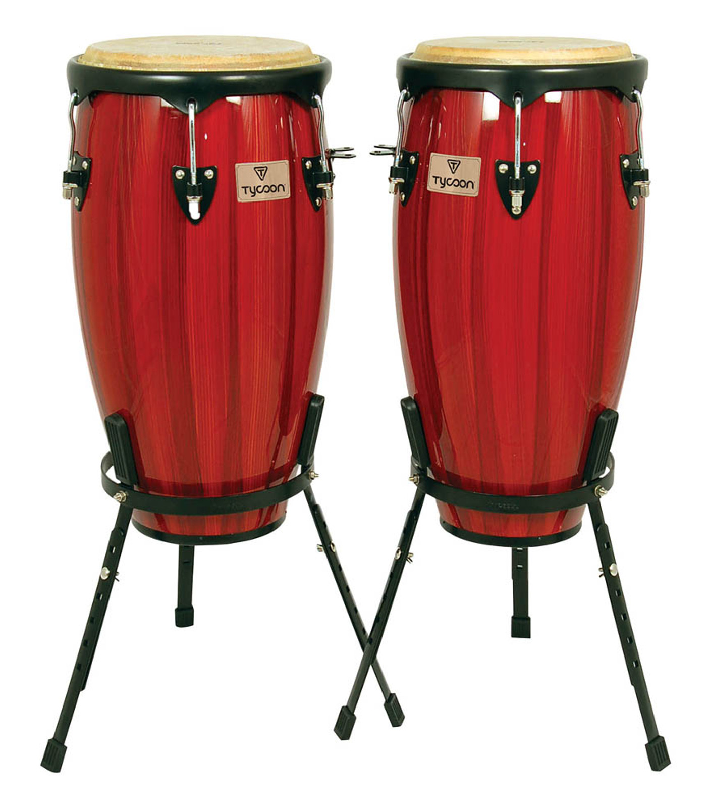 Tycoon Percussion Black Powder Coated Standing Bongo Stand 