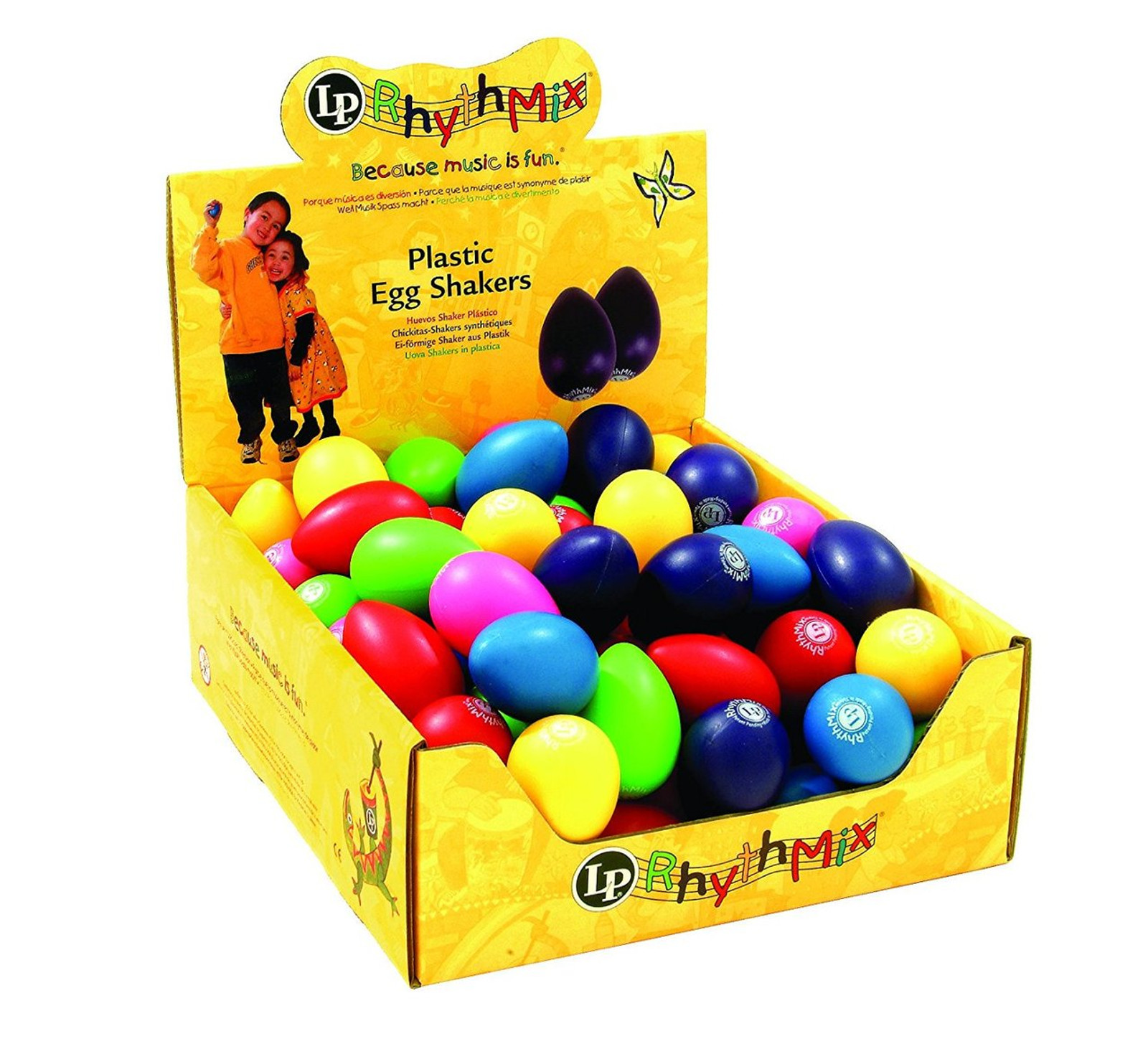 LP Rhythmix Plastic Egg Shakers 48-Piece, Assorted Color (LPR001BD48-I)