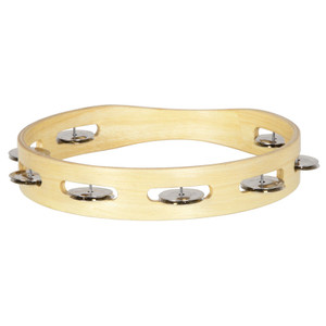 Single Row Round Tambourine with Bright Steel Jingles Single Row Round Tambourine with Bright Steel Jingles