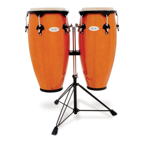 Toca Synergy Wood Conga Set with Stand, Amber