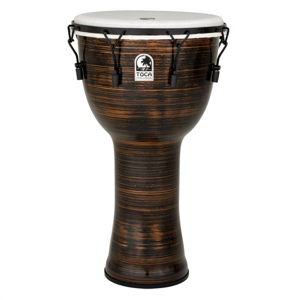Toca Freestyle 14 in Spun Copper Mechanically-Tuned Djembe w/ Bag