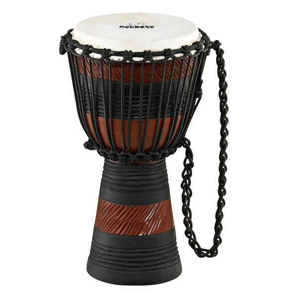 Nino 8" African Style Rope Tuned Djembe, Earth Series with Cap & Lesson
