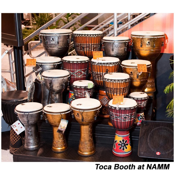 Toca Antique Silver Mechanically Tuned Djembe, 12" Head x 24" Tall