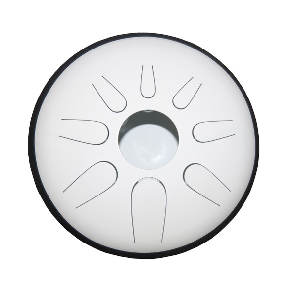 Idiopan Domina 12-Inch Tunable Steel Tongue Drum - Glow-In-The-Dark White