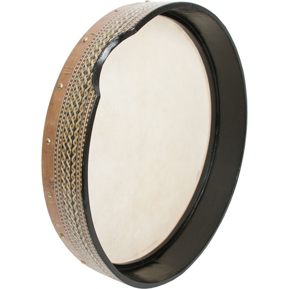Mid-East Pretuned Goatskin Head Deff w/ Wood Mosaic 18"