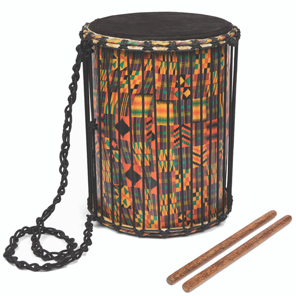 X8 Drums Dundun - Kente Cloth, Dundunba (Large)