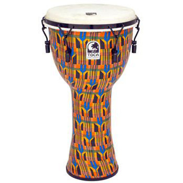 Toca Antique Silver Mechanically Tuned Djembe, 12x24 (SFDMX-12AS 