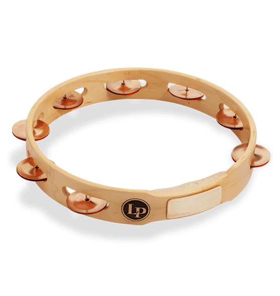 LP Accent 10" Single Row Wood Tambourine With Copper Jingles (LP381-C)