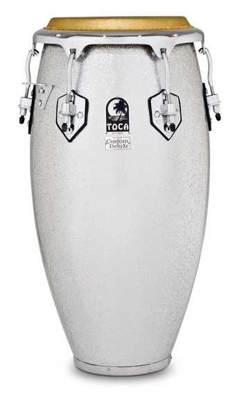 Toca Custom Deluxe Fiberglass Quinto - Silver Sparkle