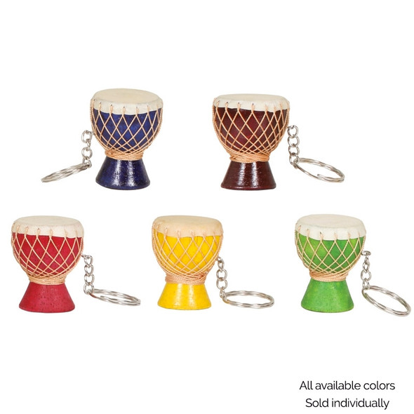 Djembe Keychain, Blue