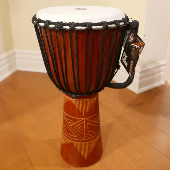 OPEN BOX: LP World Beat Wood Art Large Djembe Red (LP713LR) - Mint Condition