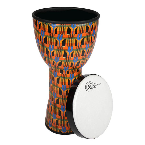 Toca TSSND-12K-FT Sympatico™ Nesting Djembe, 12" head, Kente Cloth, Tunable Fiber