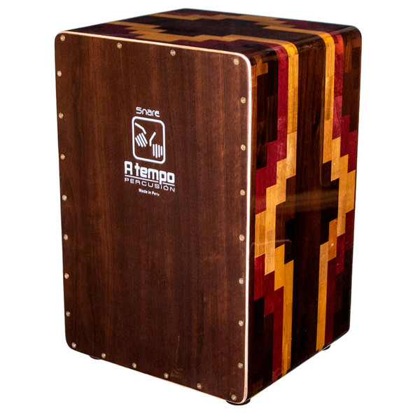 A Tempo Special Edition Snare Cajon-Tropical Walnut and Purpleheart + Bag