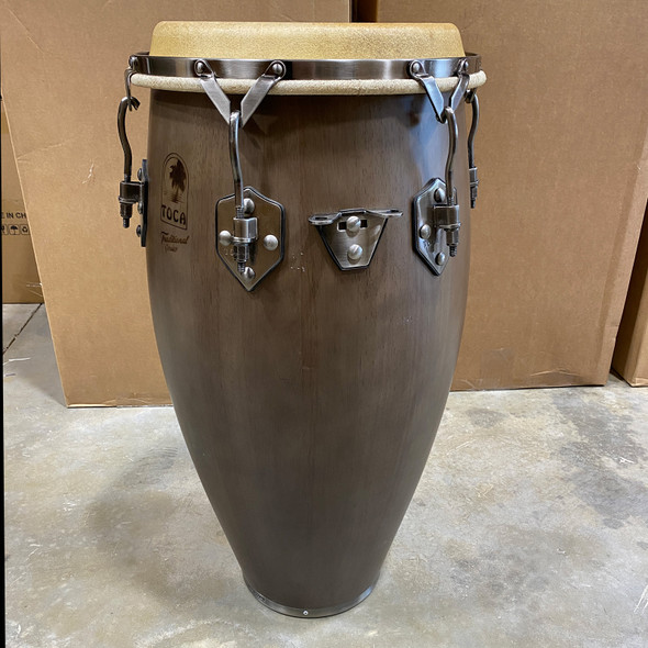 OPEN BOX SALE: Toca Traditional 12-1/2 in. Tumba Conga Drum, Dark Walnut (3912-1/2D)