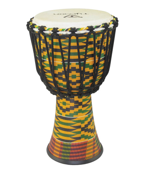 Tycoon Percussion TFAJ-8 K Fiberglass Djembe Rope Tuned Kente Finish, 8"