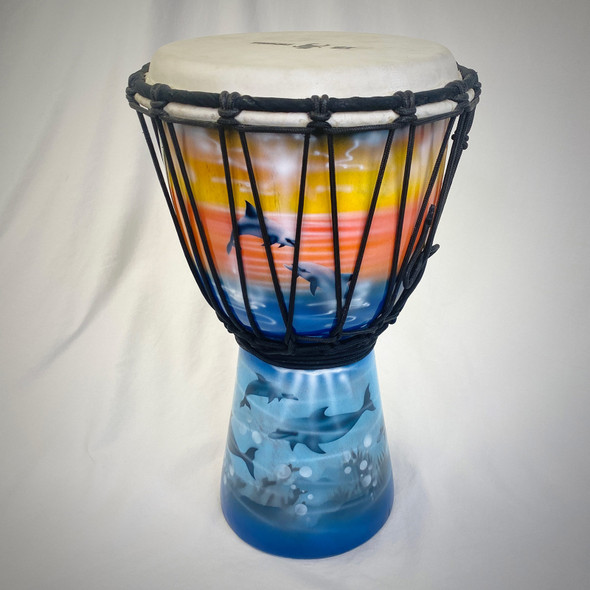 OPEN BOX SALE: X8 Drums Vintage Dolphin Sunset Djembe