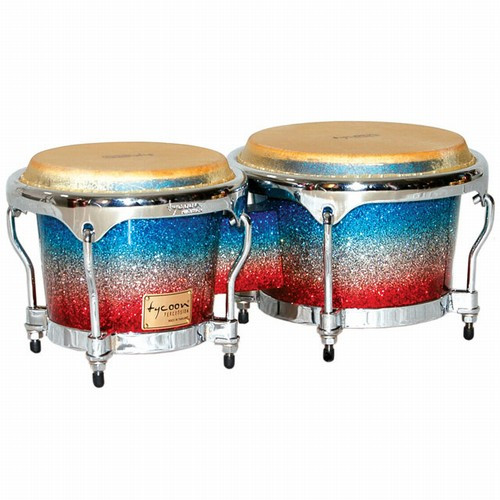 Master Platinum Tri-Fade Series Bongos, Tycoon Percussion