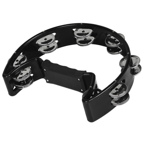 X8 Drums Crescent Tambourine, Black