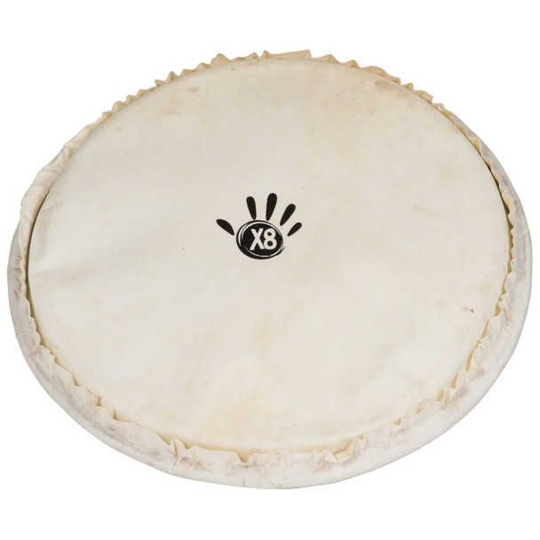 X8 Drums Goatskin Djembe Drum Head with Ring, 14"