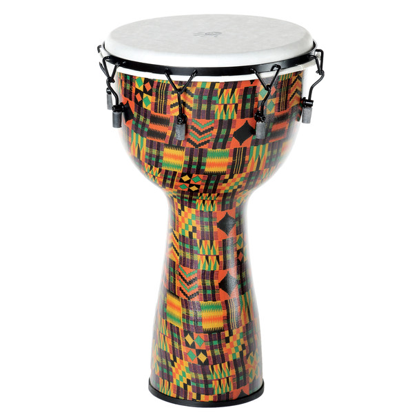 Kente Cloth Royal Djembe, Key-Tuned, Large