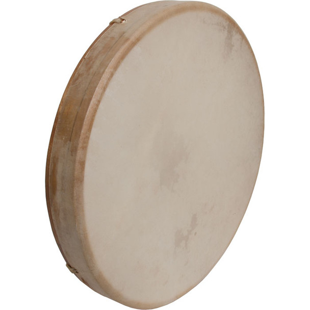 DOBANI Tunable Goatskin Head Wooden Frame Drum w/ Beater 16"x2"