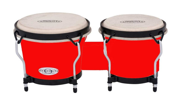 Toca Synergy Synthetic Bongos, Red (2100SR) - X8 Drums