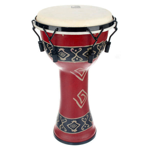 Toca Bali Red Mechanically Tuned Djembe, 10 Inch