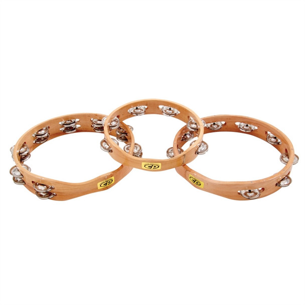 CP Wood Tambourine, 10 Inch - No Head - Double Row