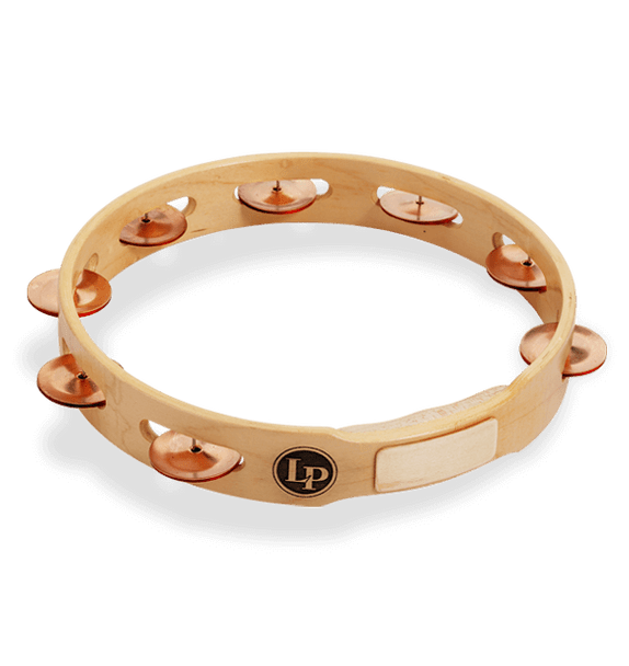 LP Accent 10" Single Row Wood Tambourine With Copper Jingles (LP381-C)