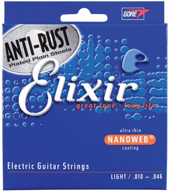 Elixir - Electric Guitar Strings, Ultra Thin Nanoweb, Light / .010 - .046